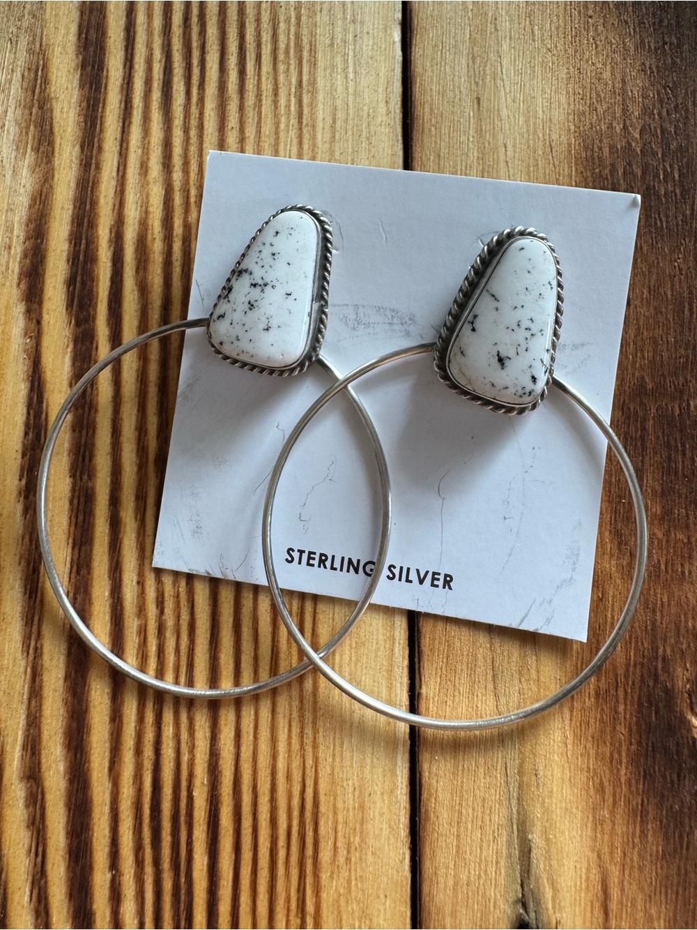 Elouise Kee White Buffalo Hoop Earrings